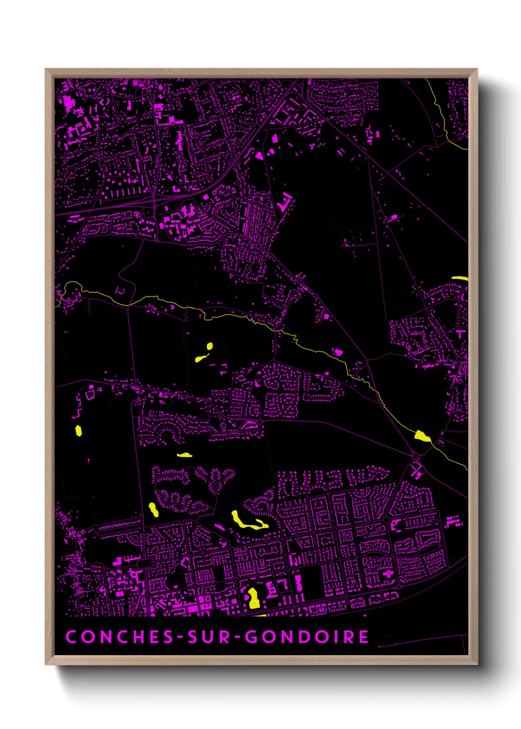 Une affiche de carte sur Conches-sur-Gondoire