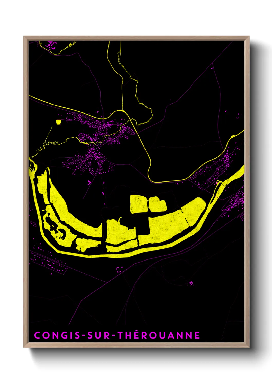 Une affiche de carte sur Congis-sur-Thérouanne