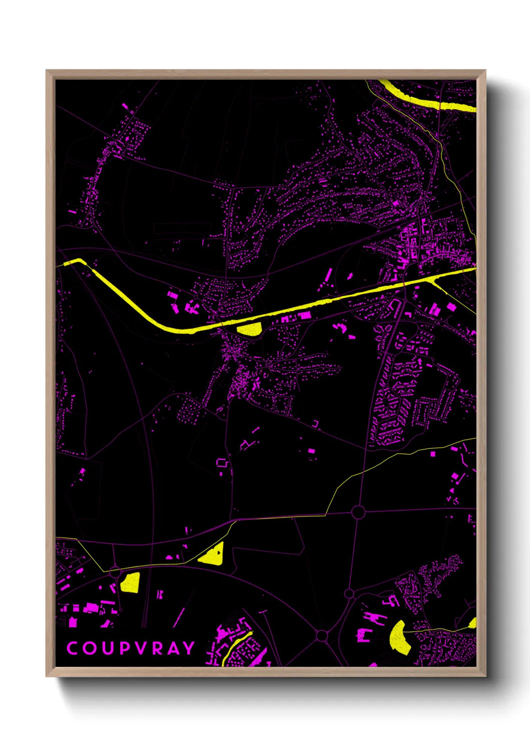 Une affiche de carte sur Coupvray