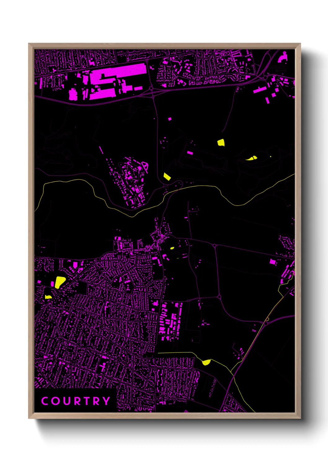 Une affiche de carte sur Courtry