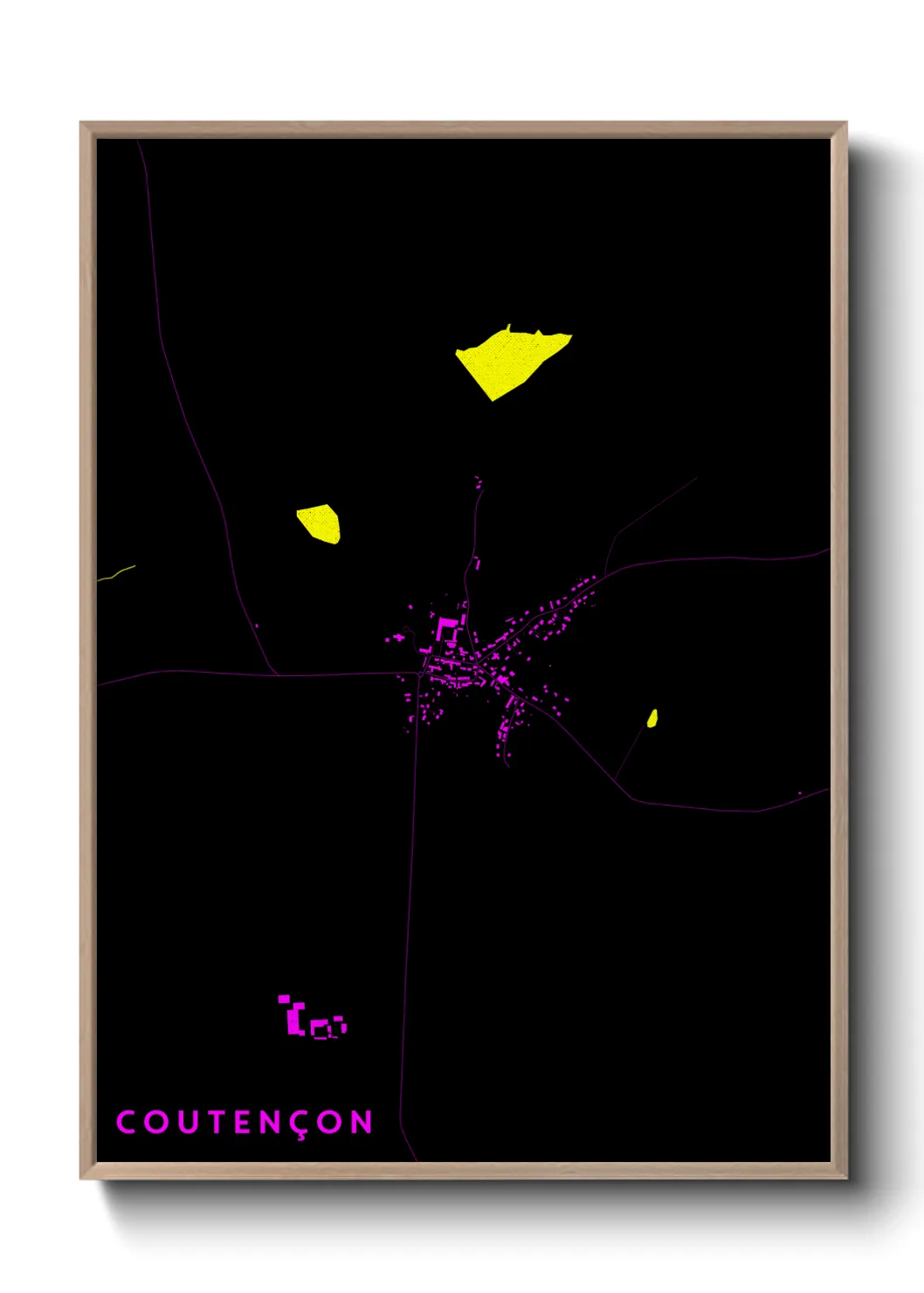 Une affiche de carte sur Coutençon