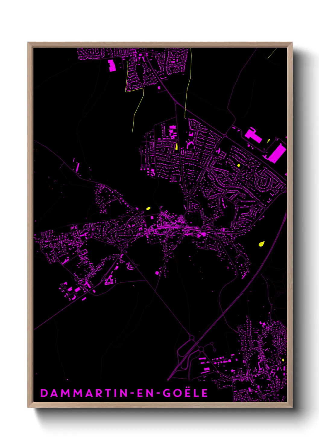 Une affiche de carte sur Dammartin-en-Goële