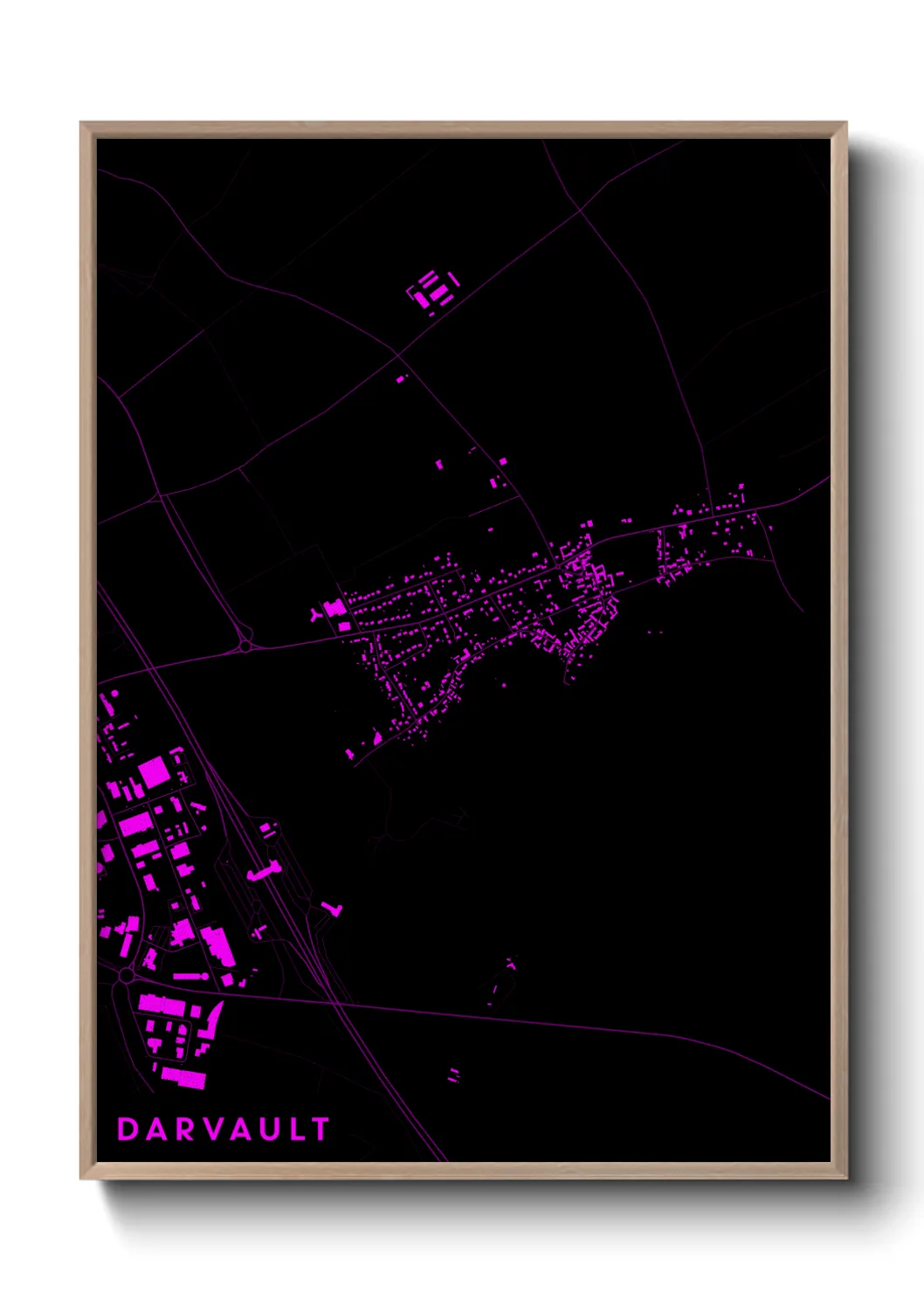 Une affiche de carte sur Darvault