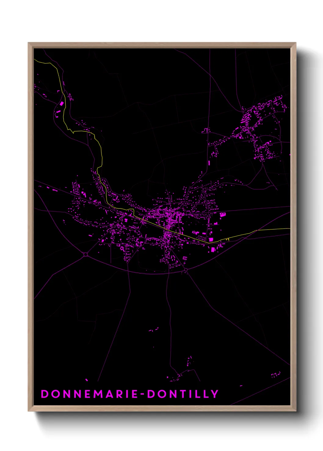 Une affiche de carte sur Donnemarie-Dontilly