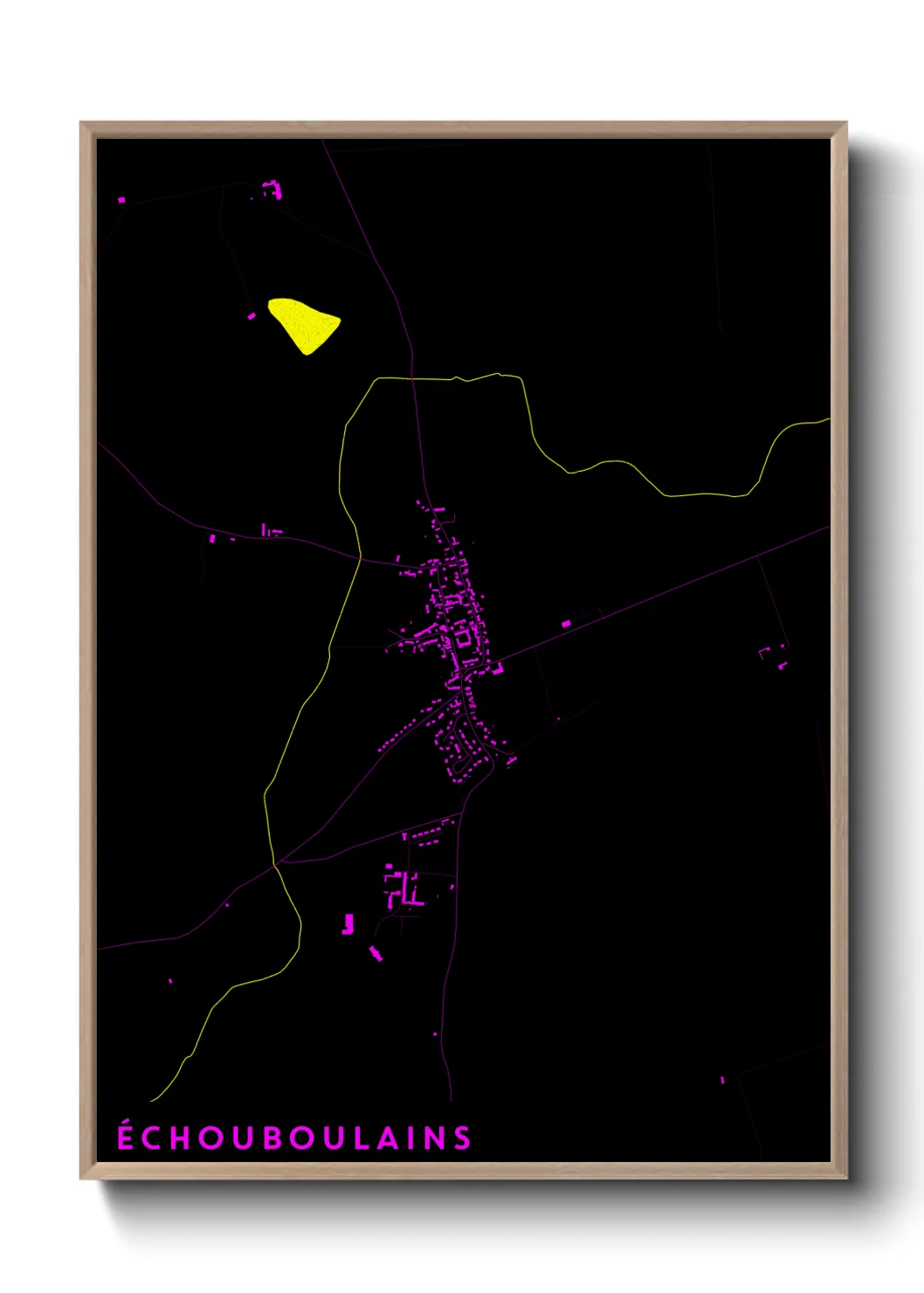 Une affiche de carte sur Échouboulains