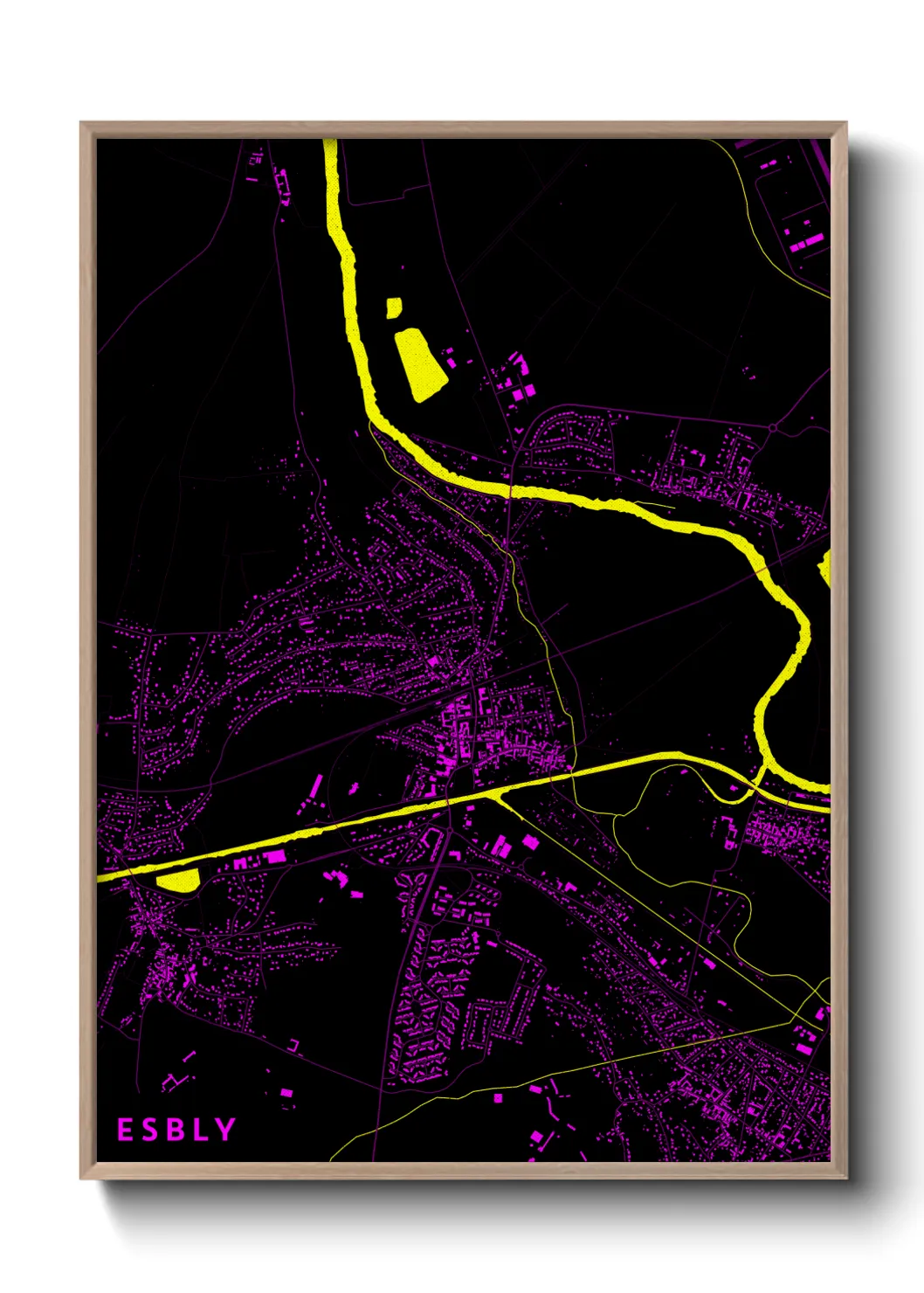 Une affiche de carte sur Esbly