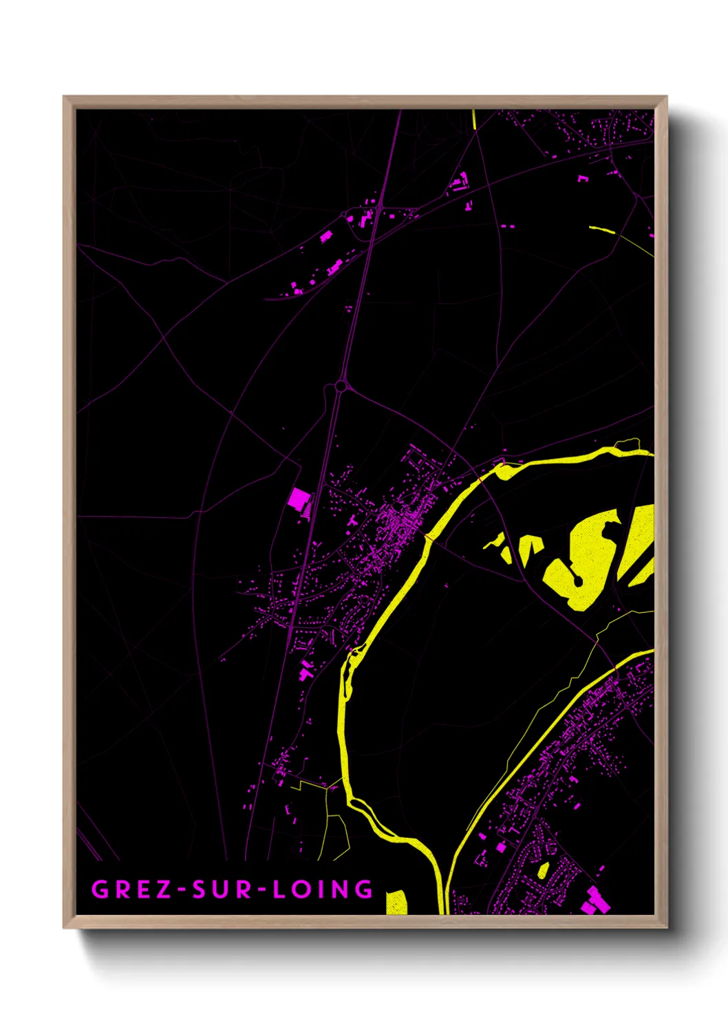 Un poster carteGrez-sur-Loing
