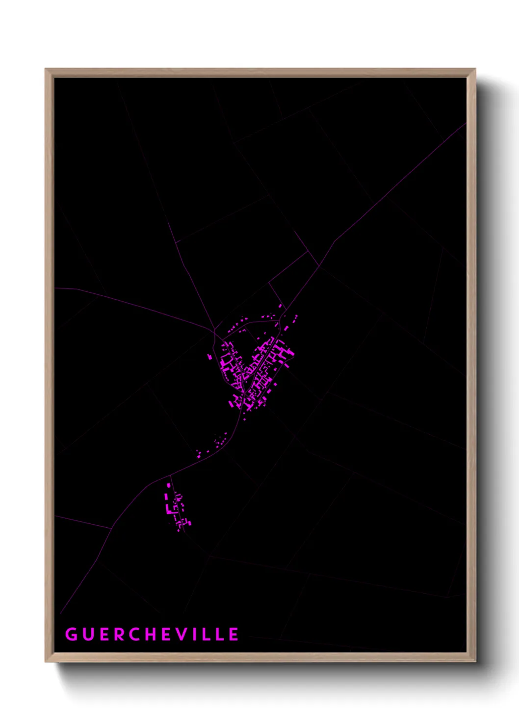 Une affiche de carte sur Guercheville