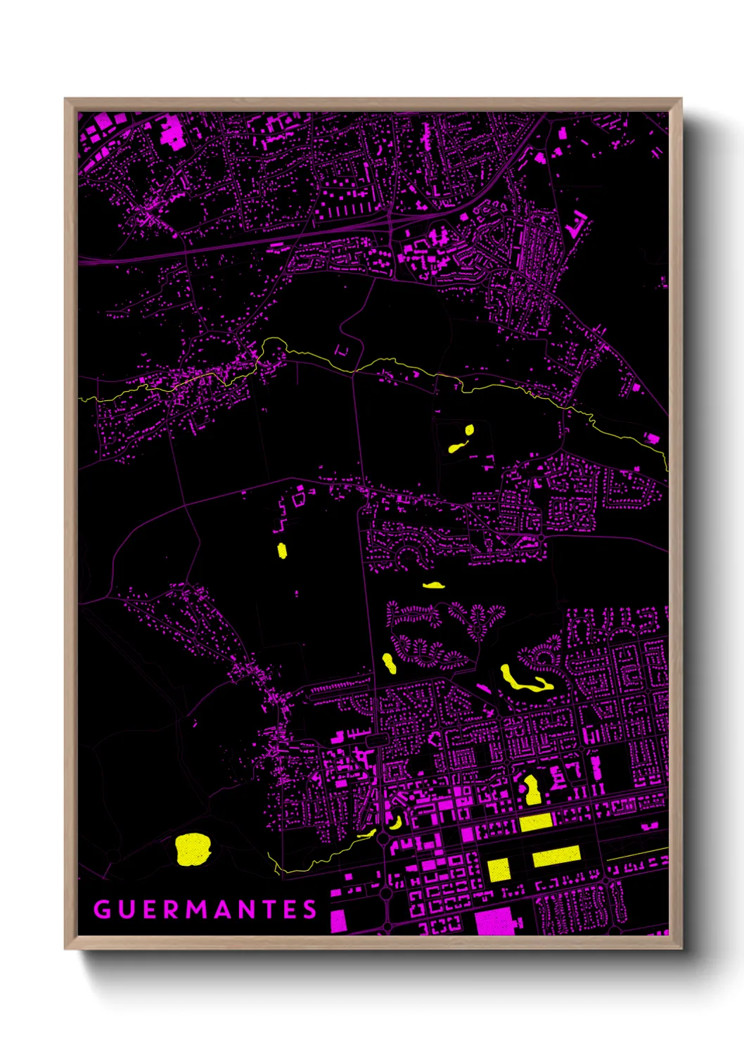 Une affiche de carte sur Guermantes