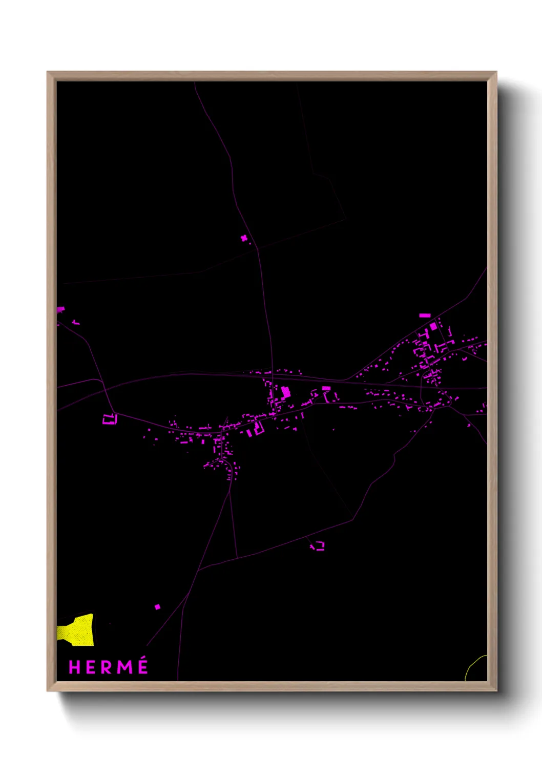 Une affiche de carte sur Hermé