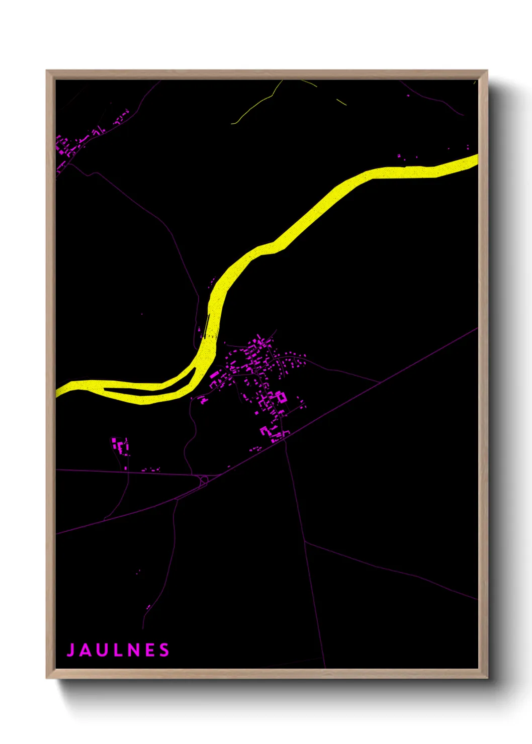 Une affiche de carte sur Jaulnes