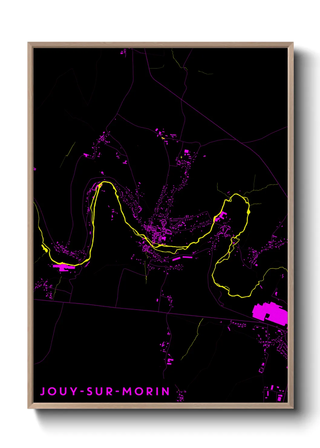 Une affiche de carte sur Jouy-sur-Morin