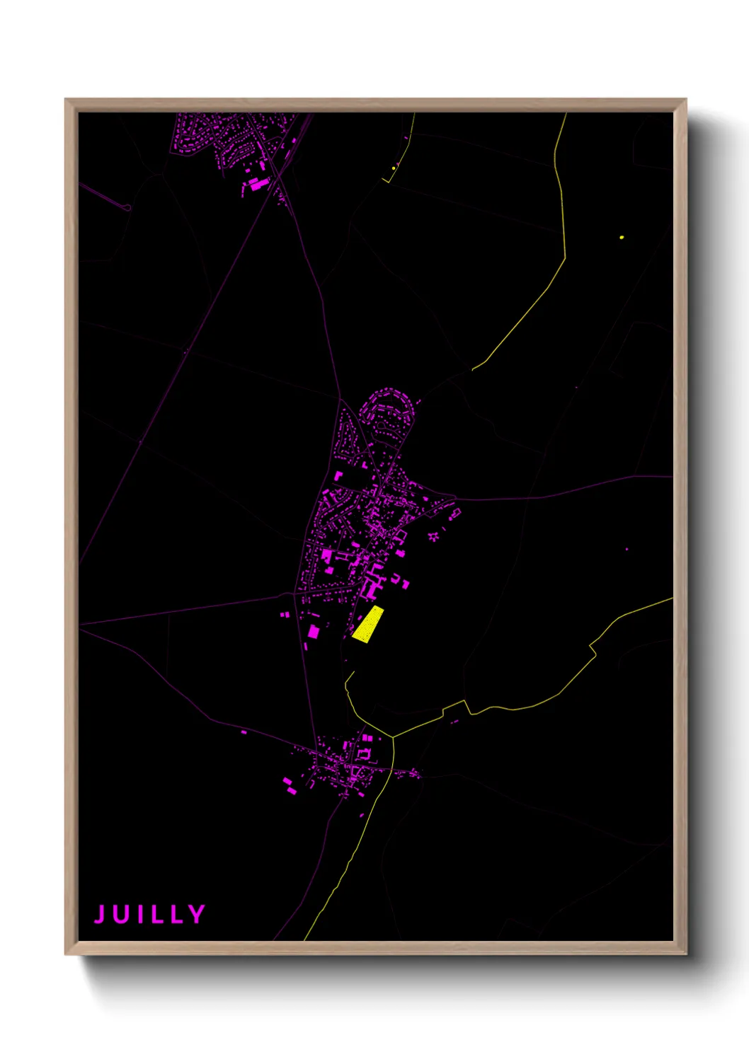 Une affiche de carte sur Juilly