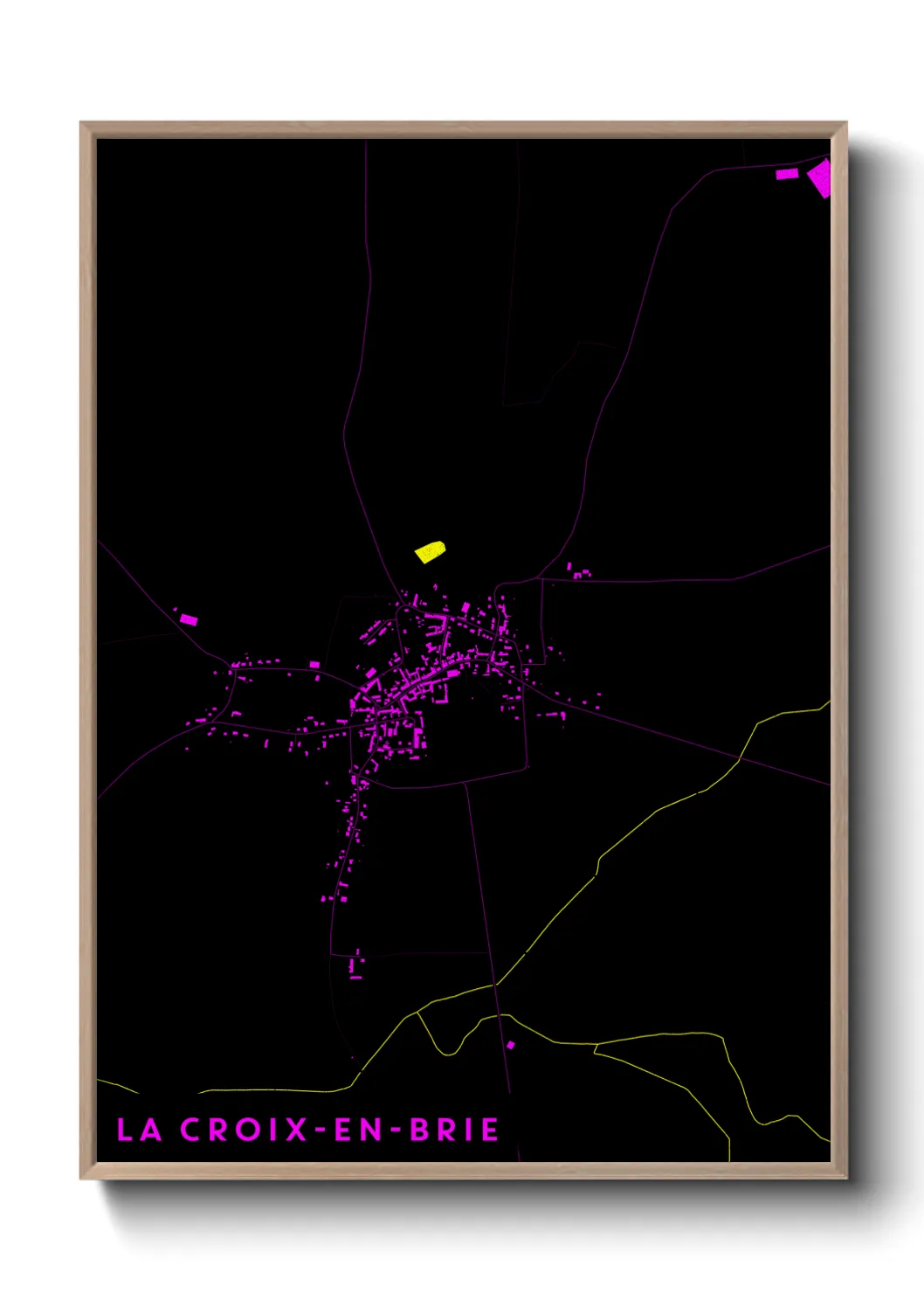 Une affiche de carte sur La Croix-en-Brie