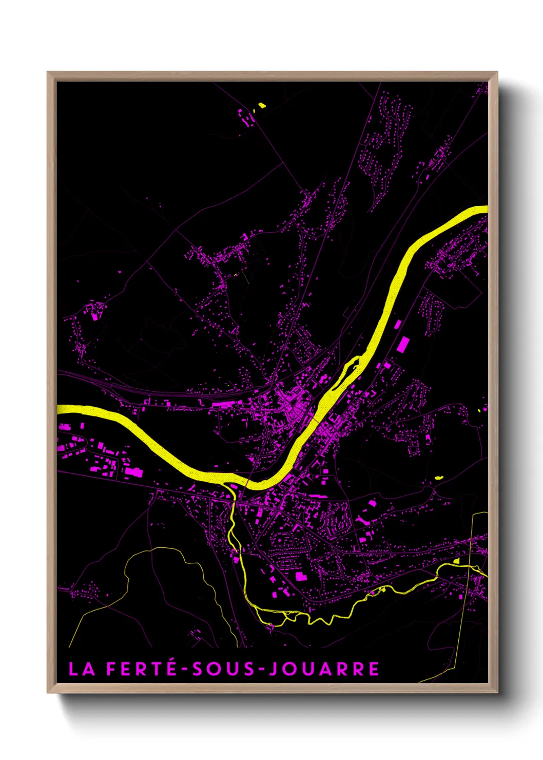 Une affiche de carte sur La Ferté-sous-Jouarre
