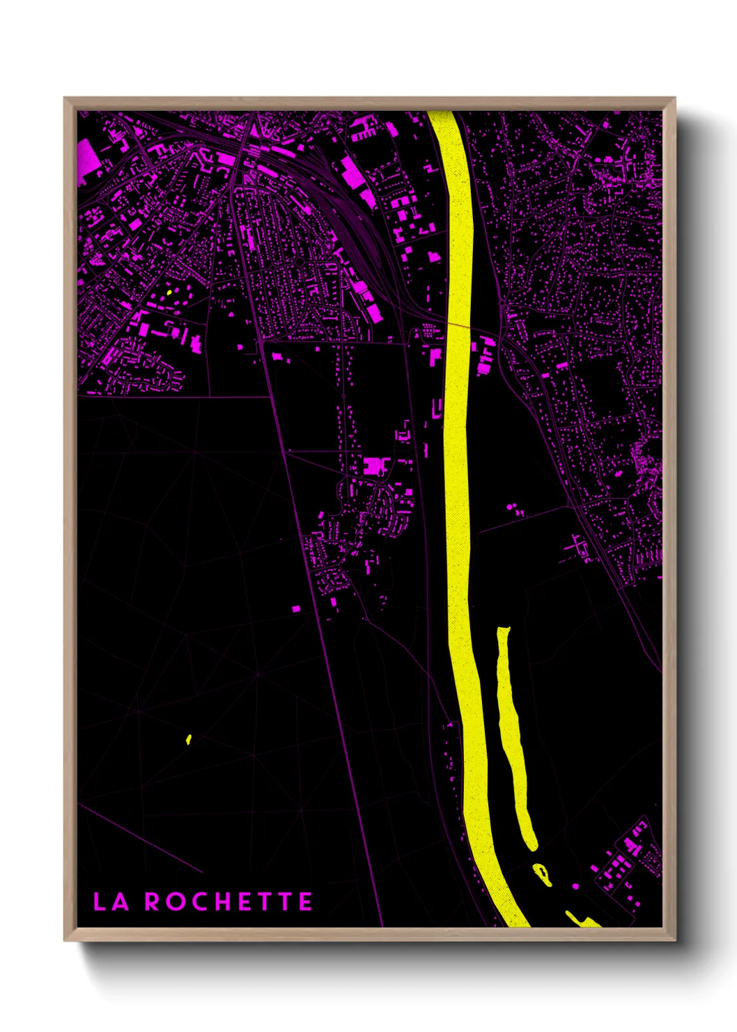 Une affiche de carte sur La Rochette