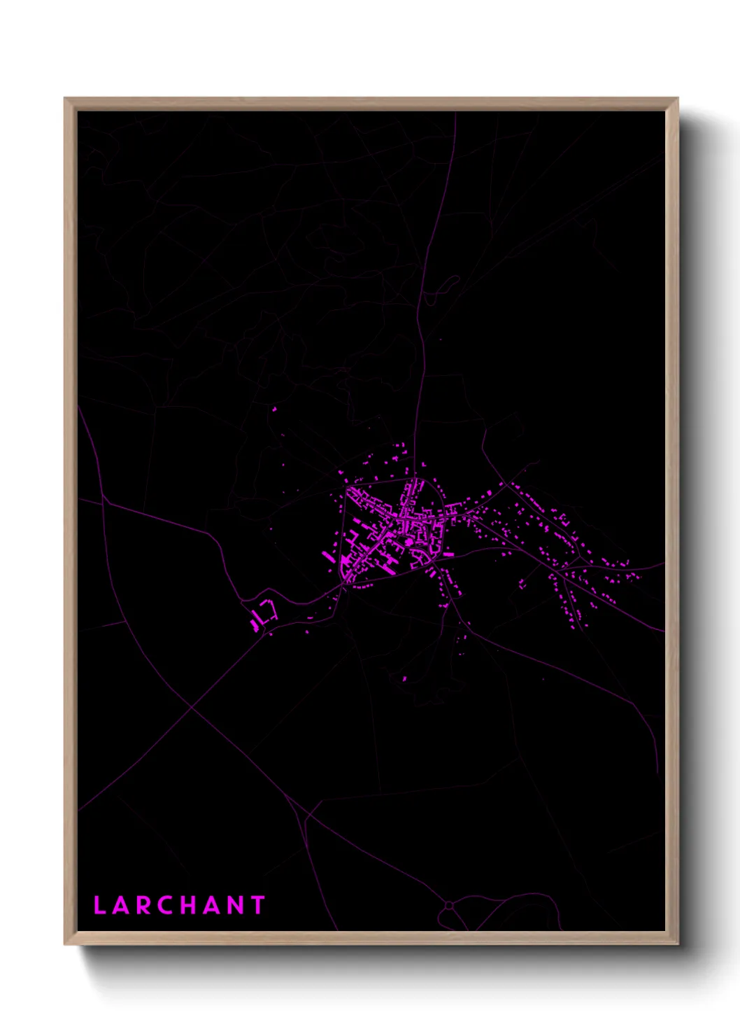 Une affiche de carte sur Larchant