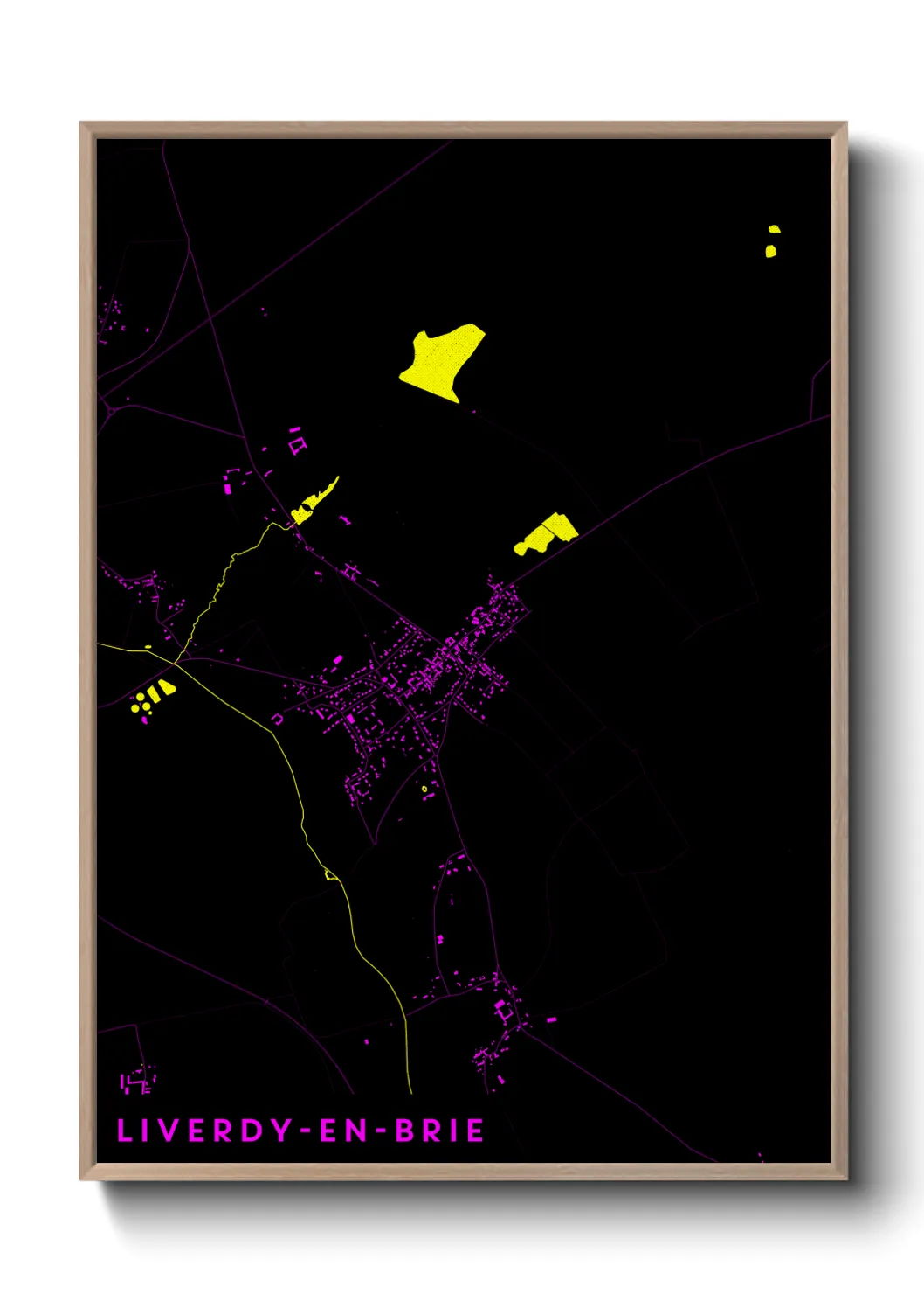 Une affiche de carte sur Liverdy-en-Brie