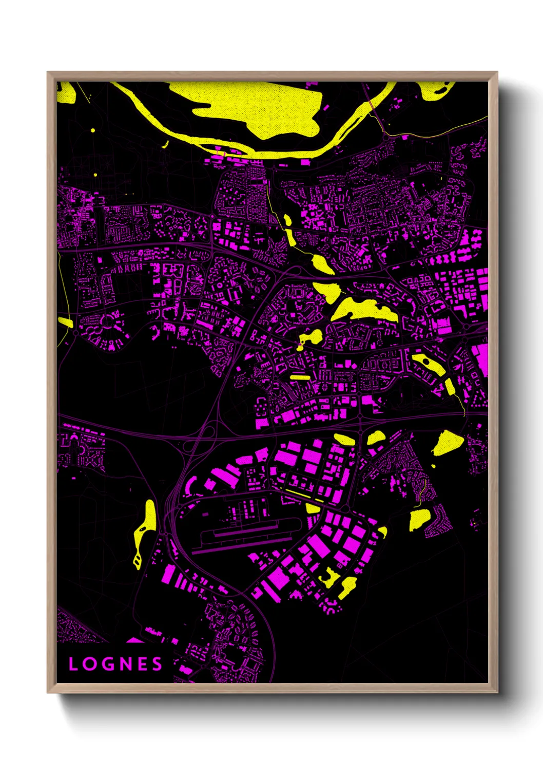 Une affiche de carte sur Lognes