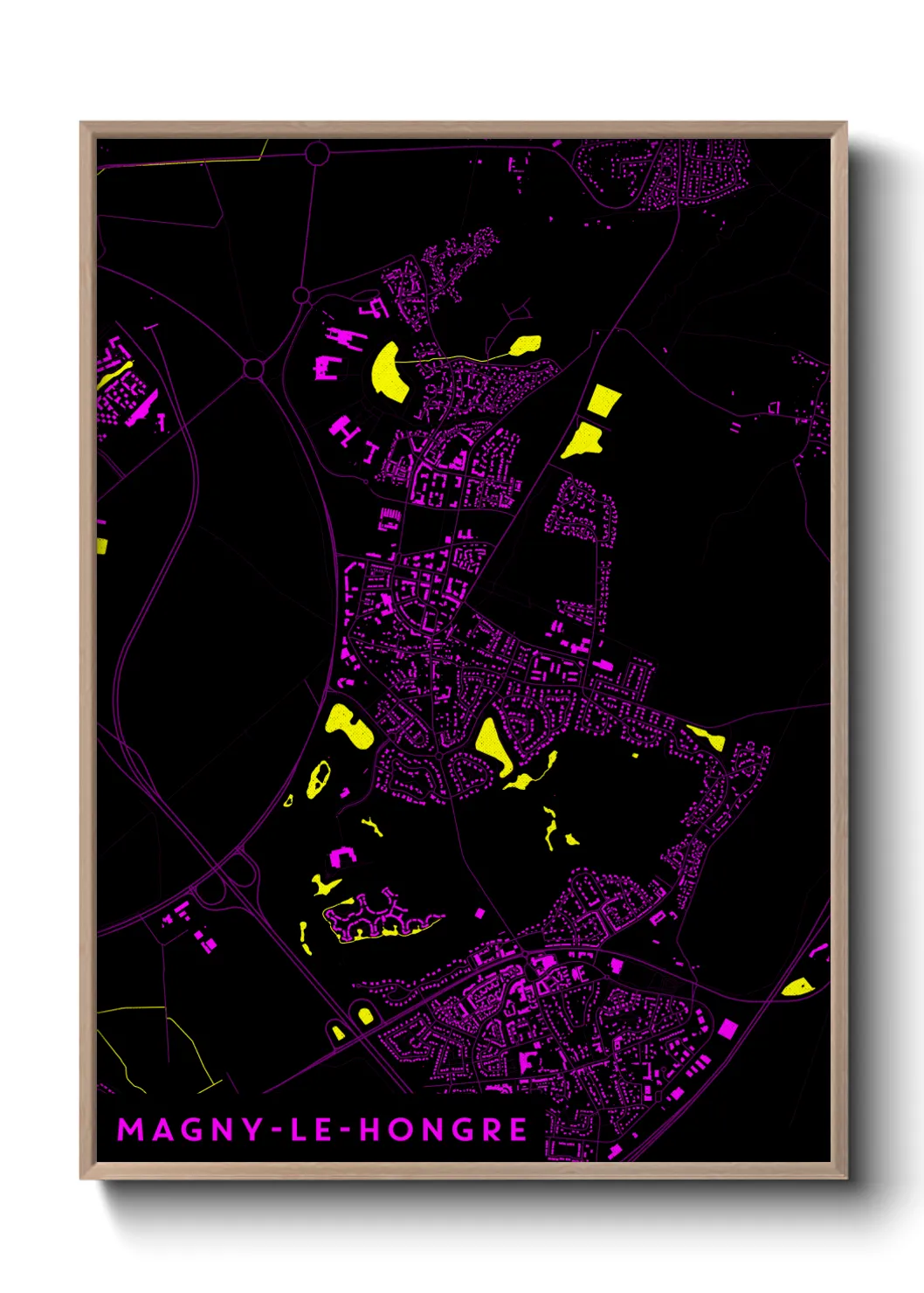 Une affiche de carte sur Magny-le-Hongre