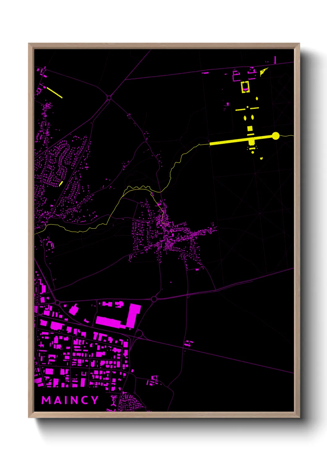 Une affiche de carte sur Maincy