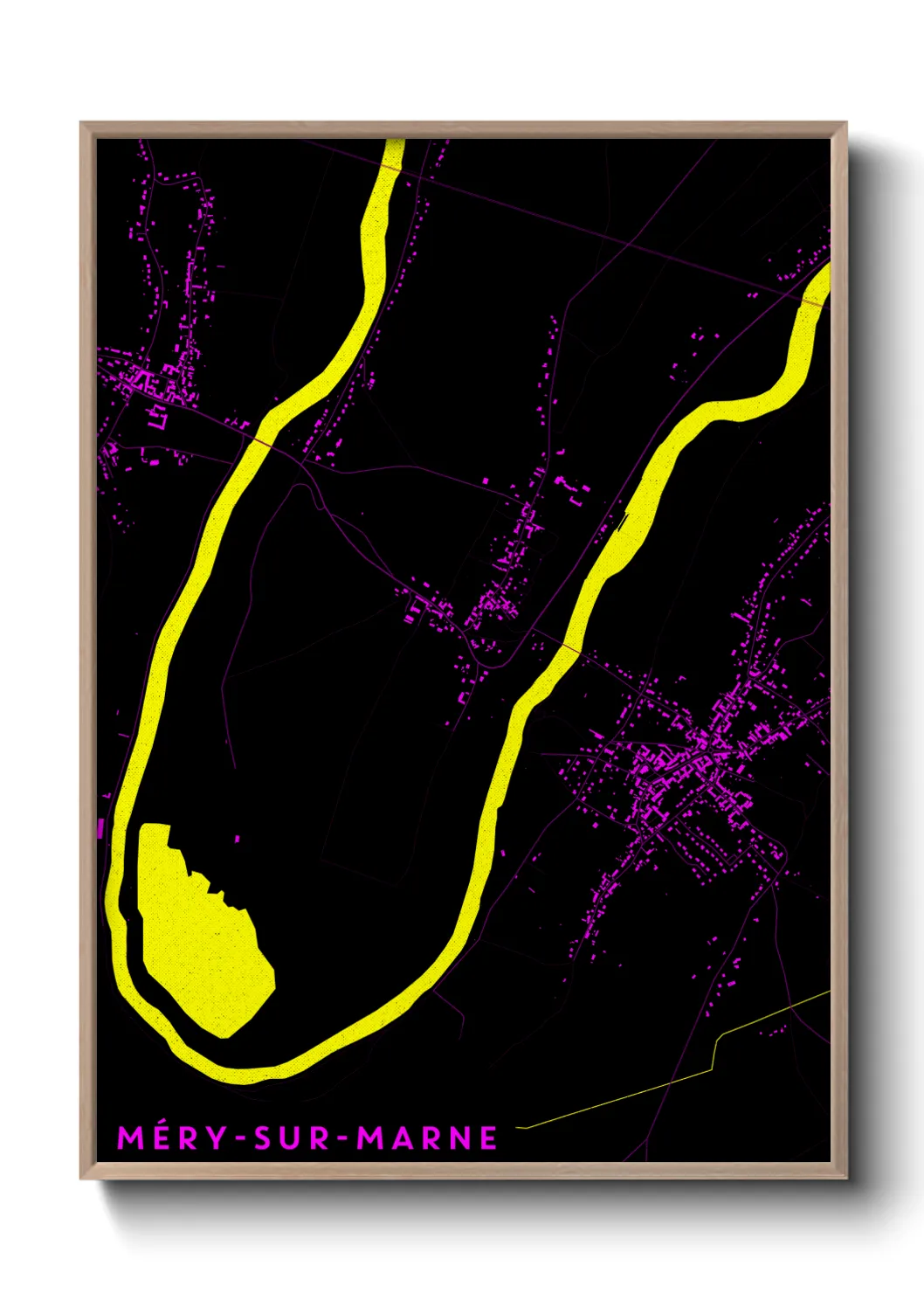 Une affiche de carte sur Méry-sur-Marne