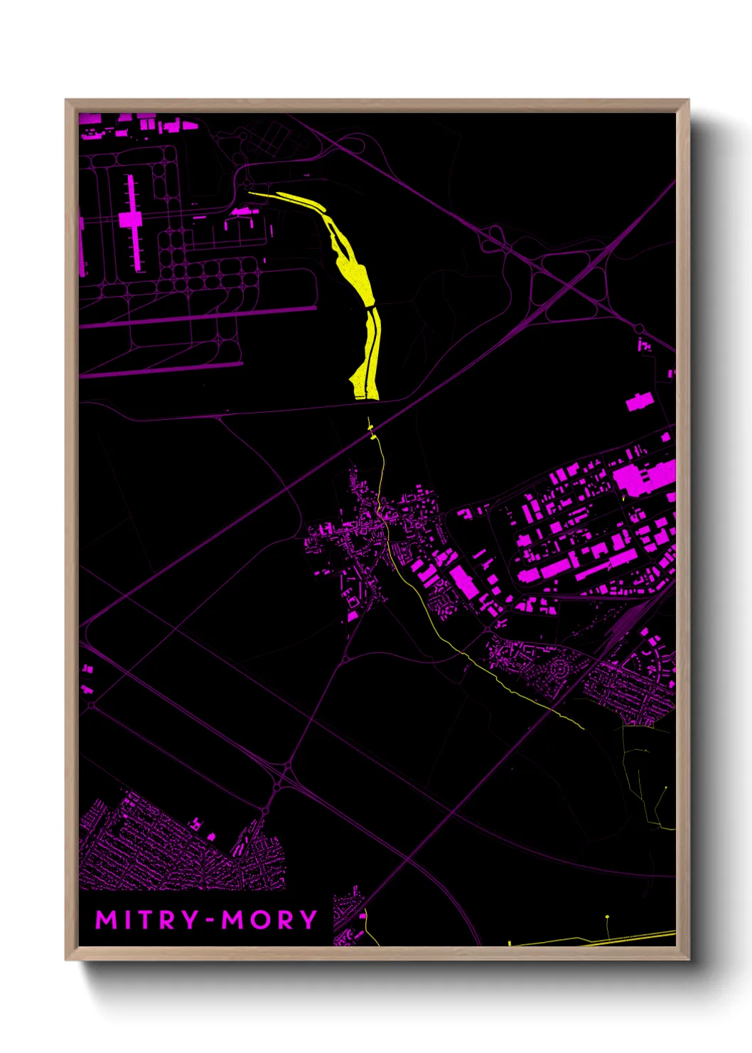 Une affiche de carte sur Mitry-Mory