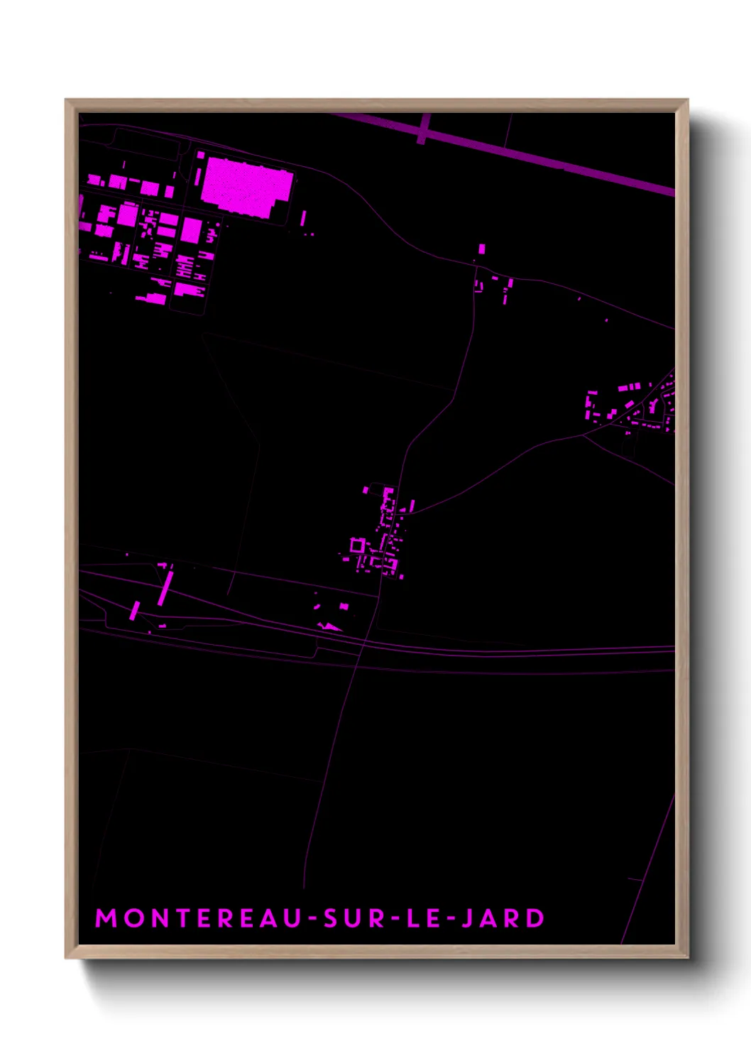 Une affiche de carte sur Montereau-sur-le-Jard