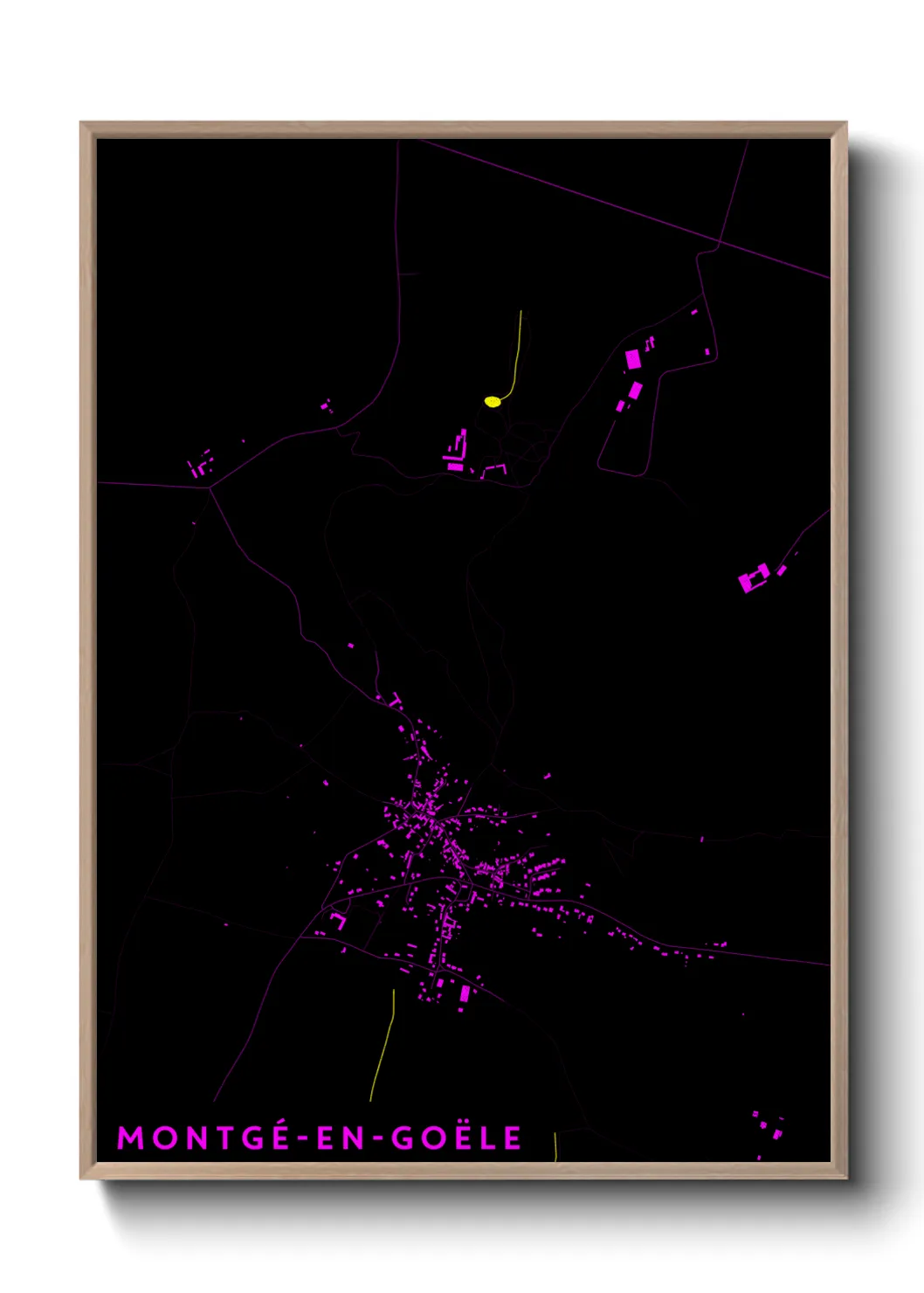 Une affiche de carte sur Montgé-en-Goële