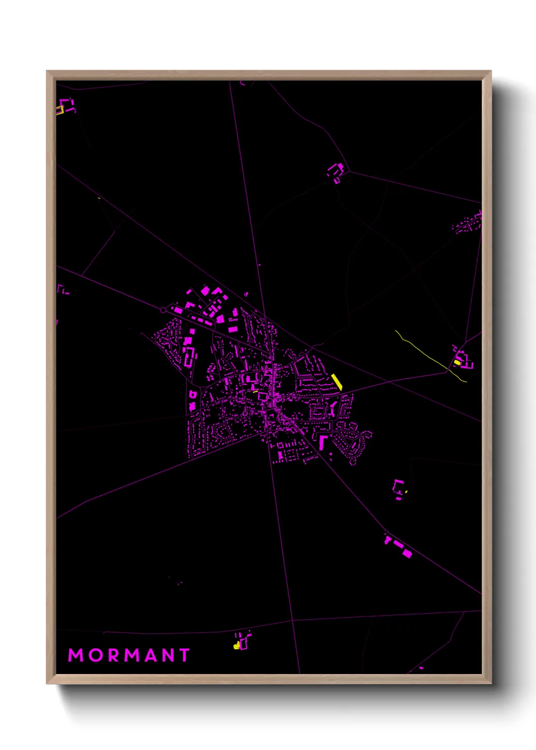 Une affiche de carte sur Mormant