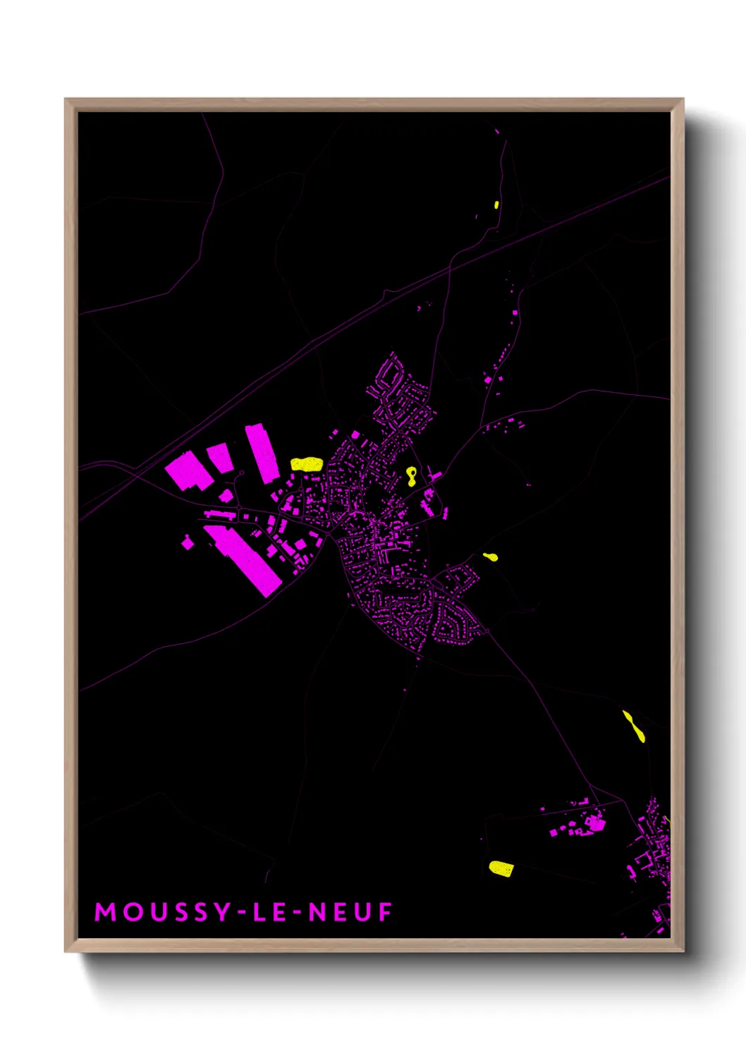 Une affiche de carte sur Moussy-le-Neuf