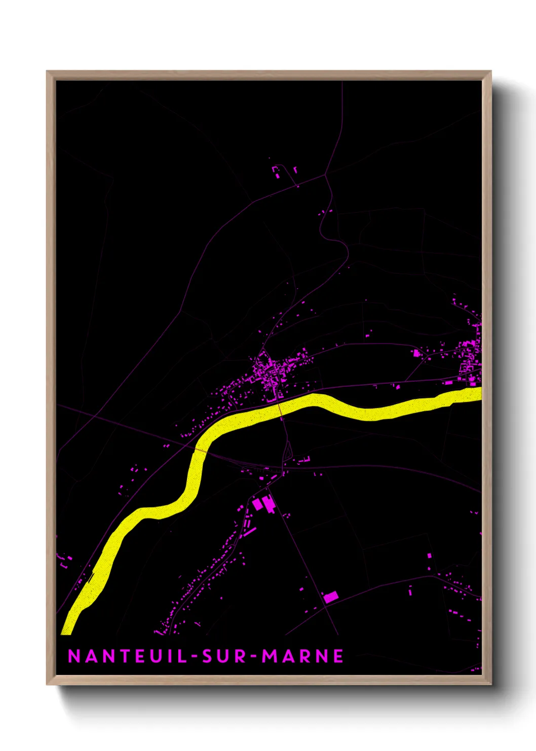 Une affiche de carte sur Nanteuil-sur-Marne