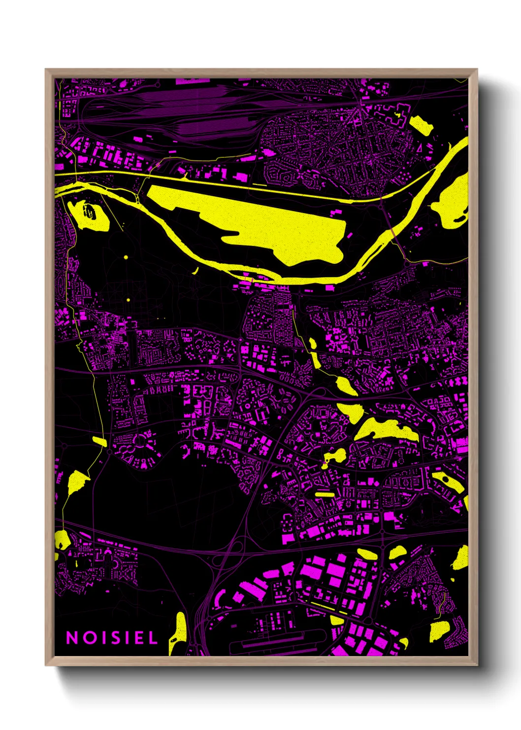 Une affiche de carte sur Noisiel