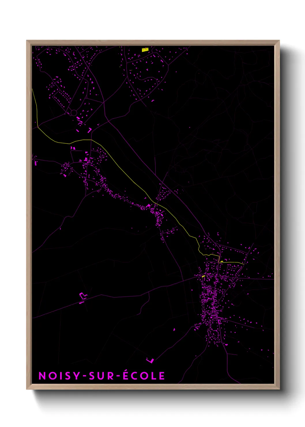 Une affiche de carte sur Noisy-sur-École