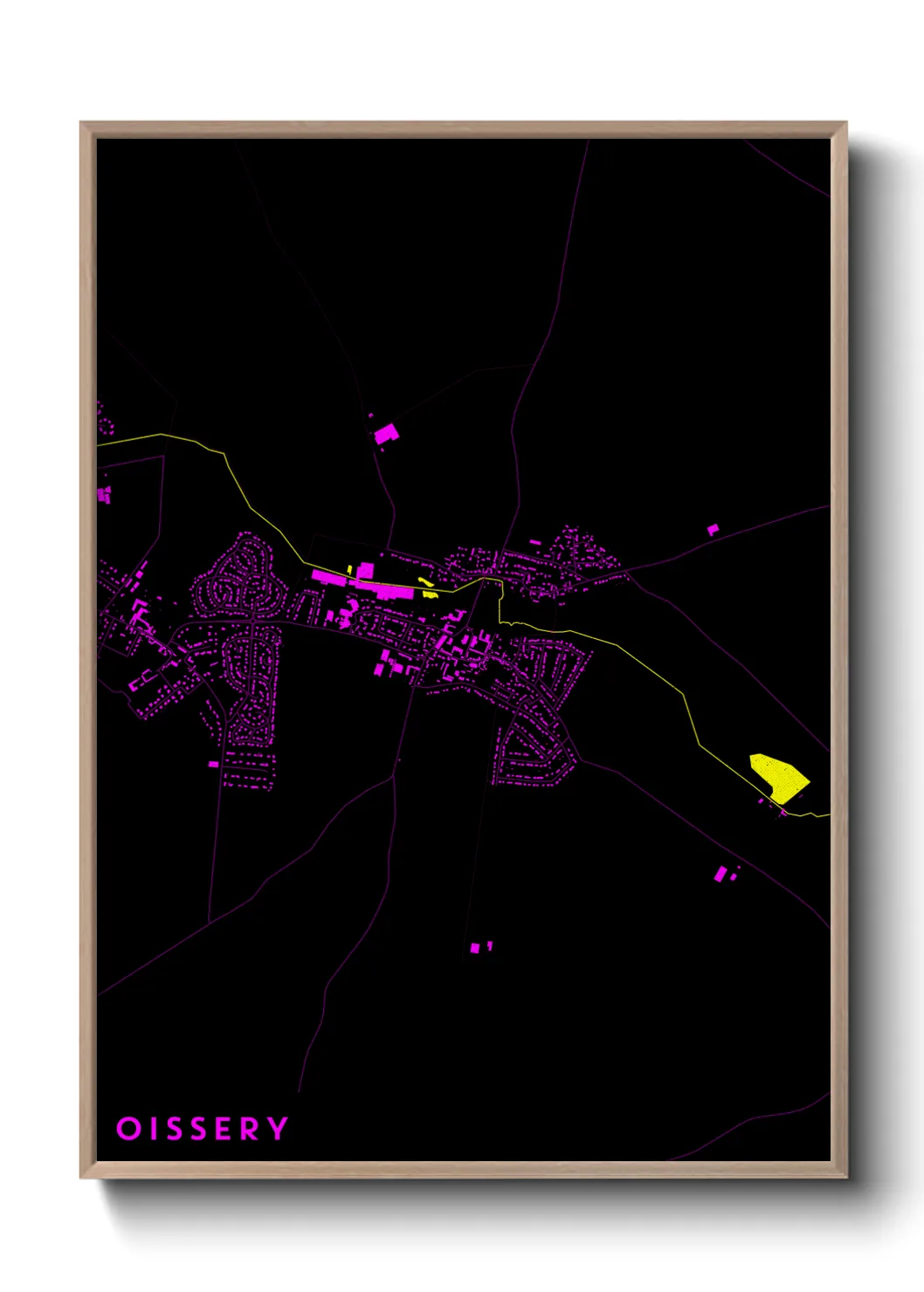 Une affiche de carte sur Oissery