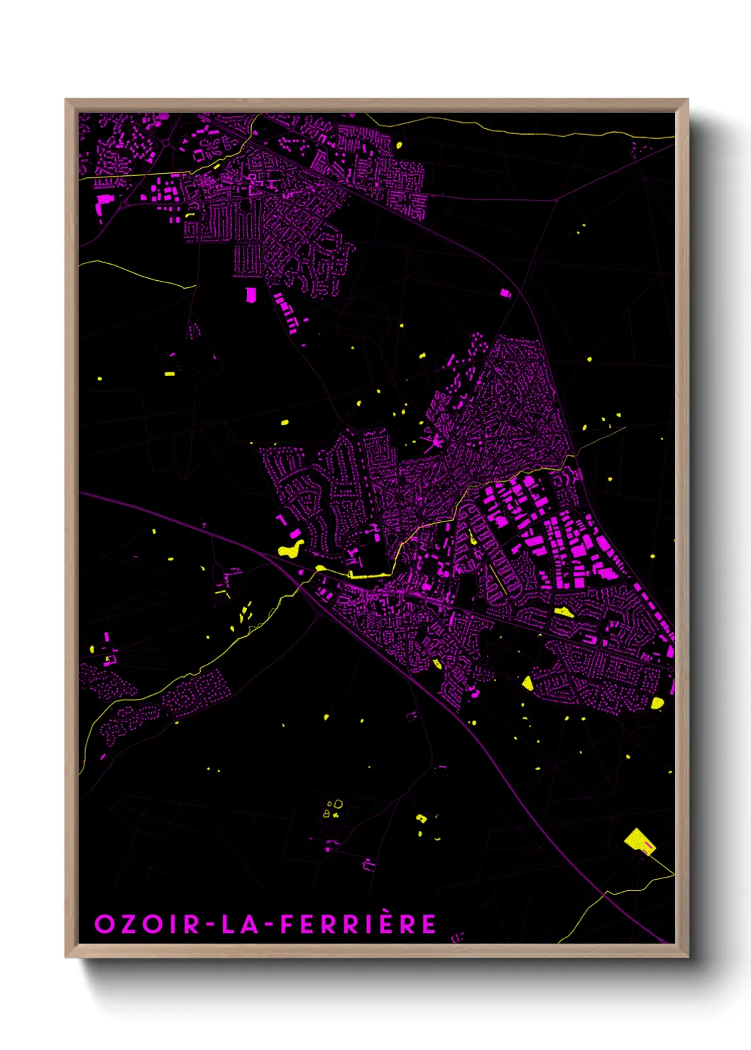 Une affiche de carte sur Ozoir-la-Ferrière