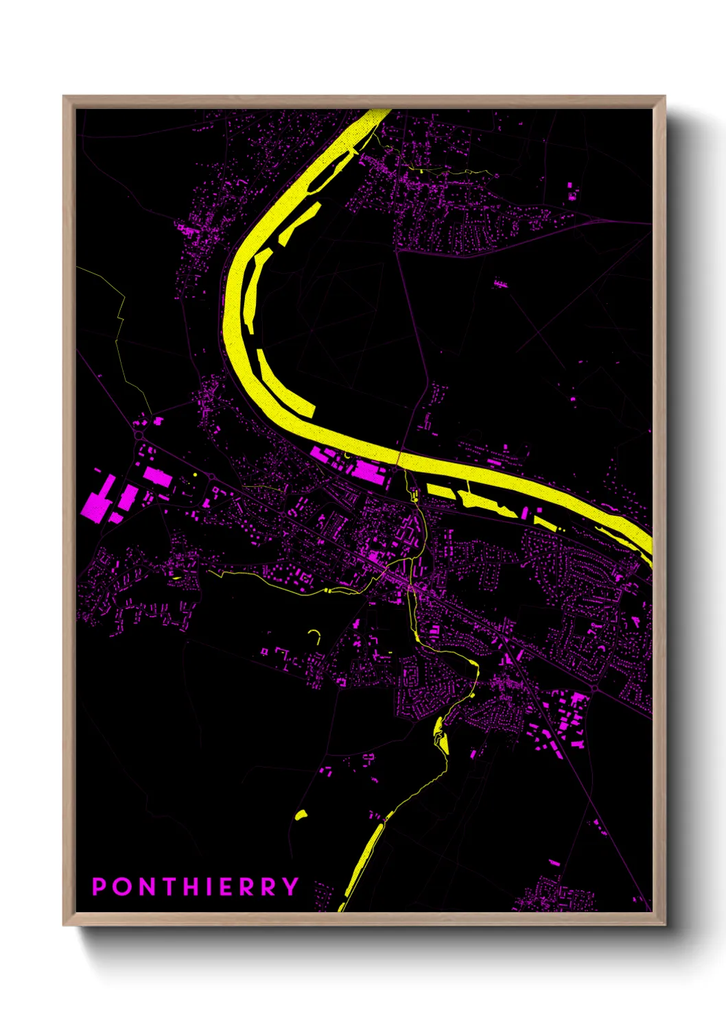 Une affiche de carte sur Ponthierry