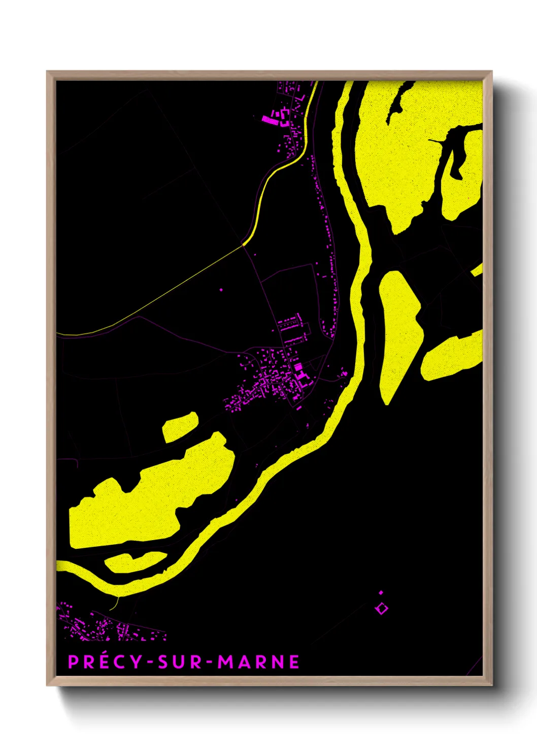 Une affiche de carte sur Précy-sur-Marne