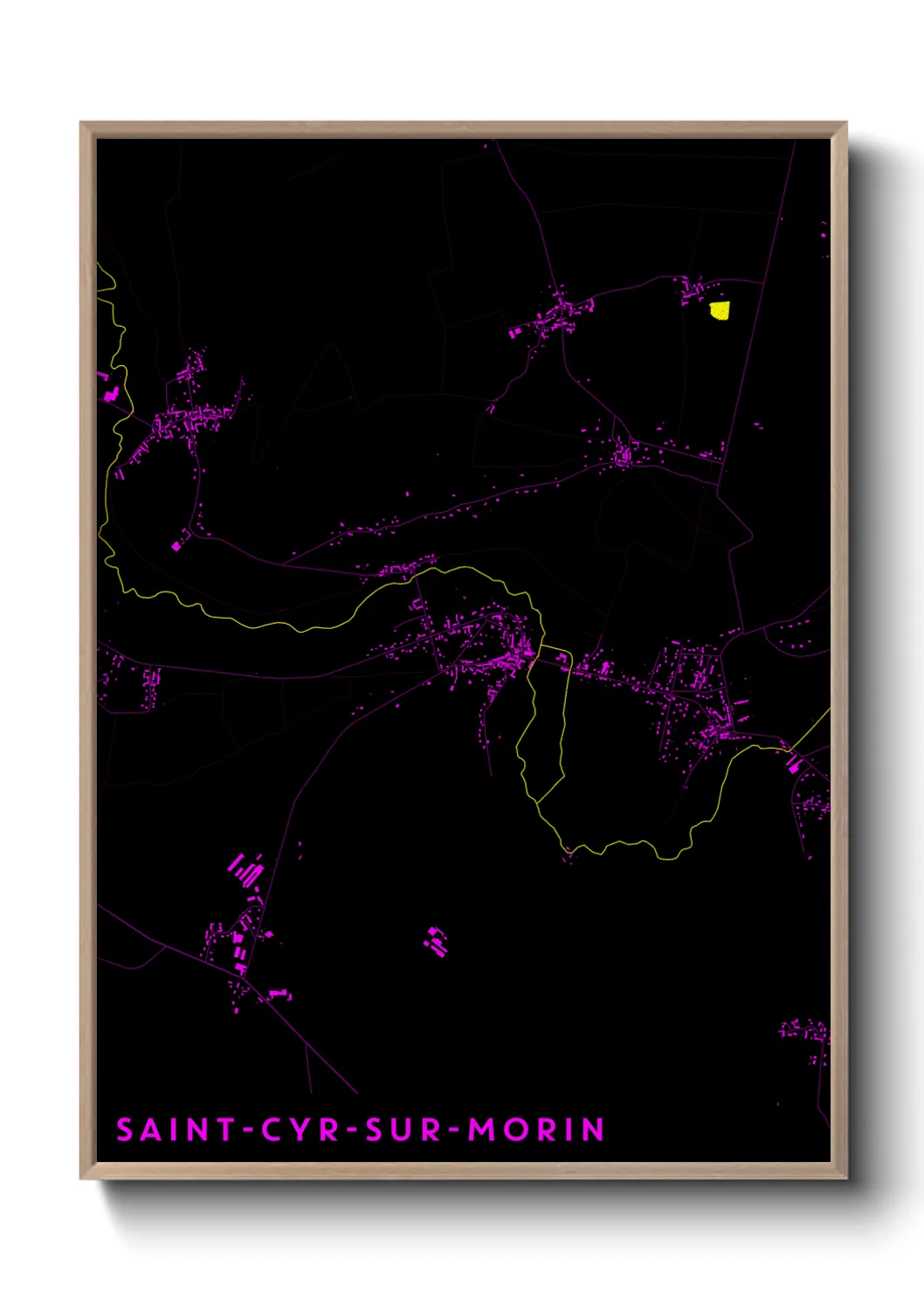 Une affiche de carte sur Saint-Cyr-sur-Morin