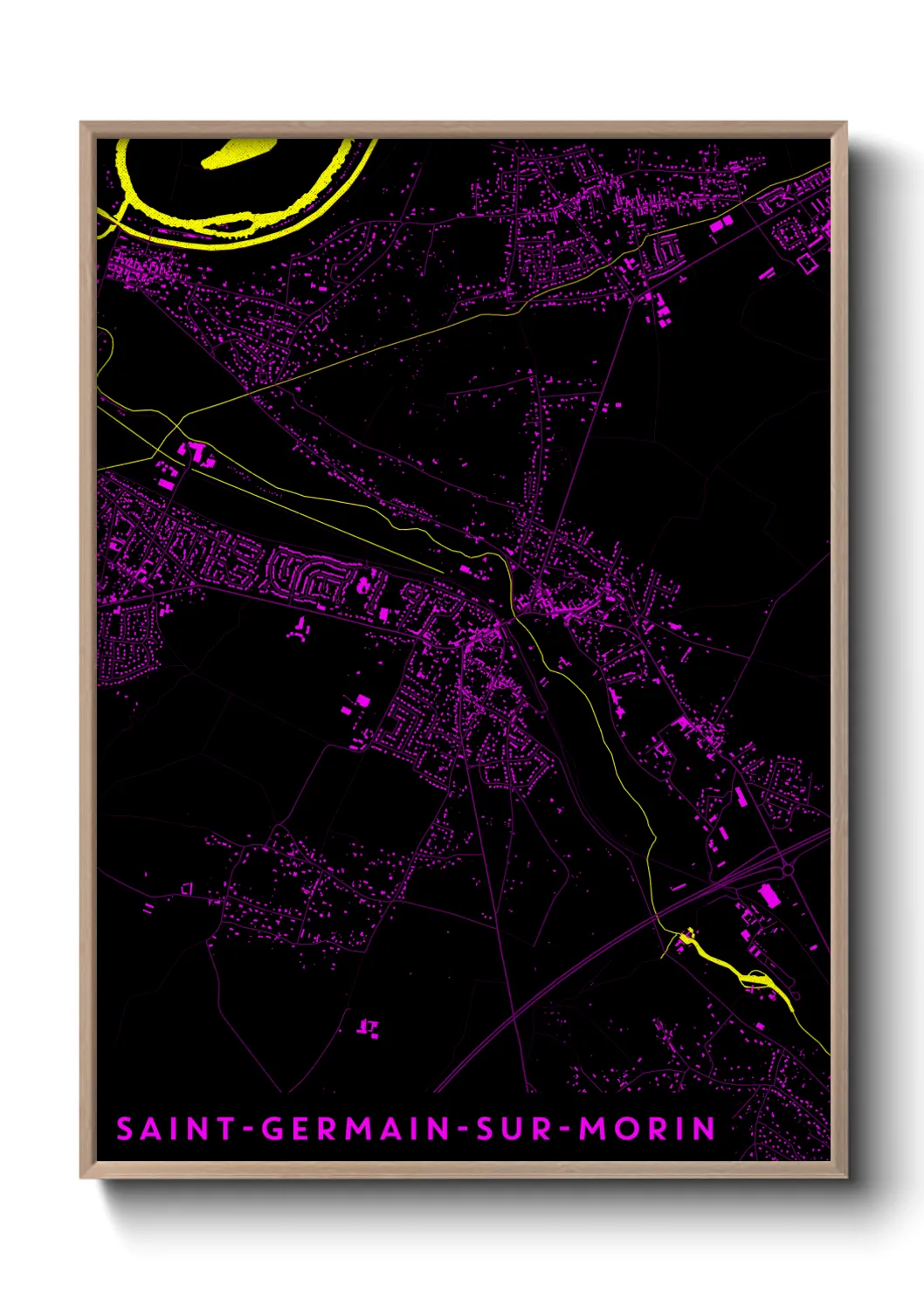 Une affiche de carte sur Saint-Germain-sur-Morin
