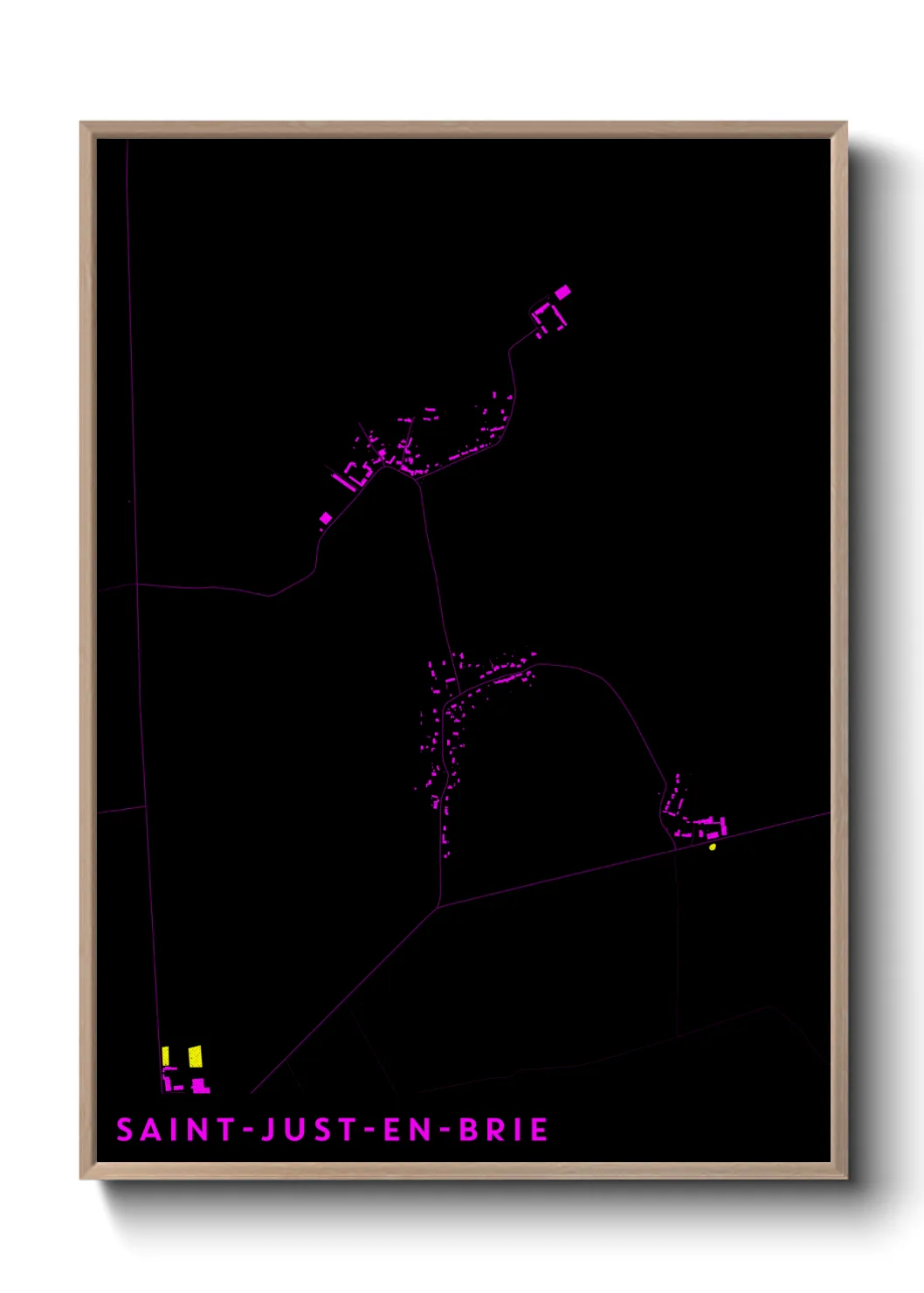 Une affiche de carte sur Saint-Just-en-Brie