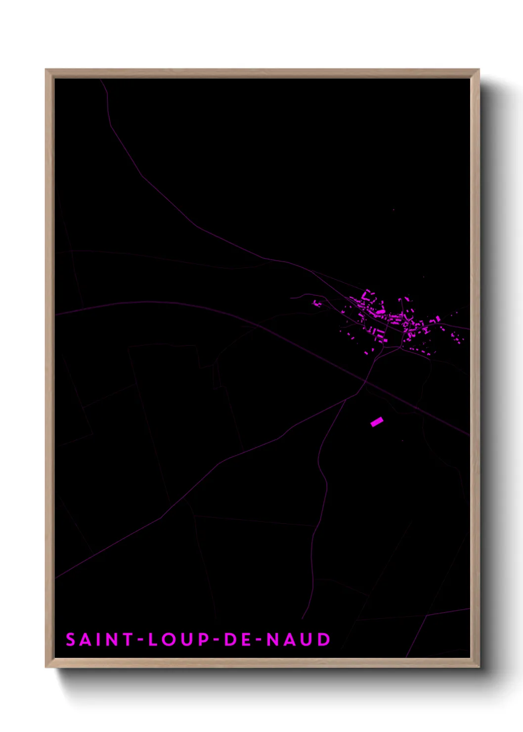 Un poster carteSaint-Loup-de-Naud