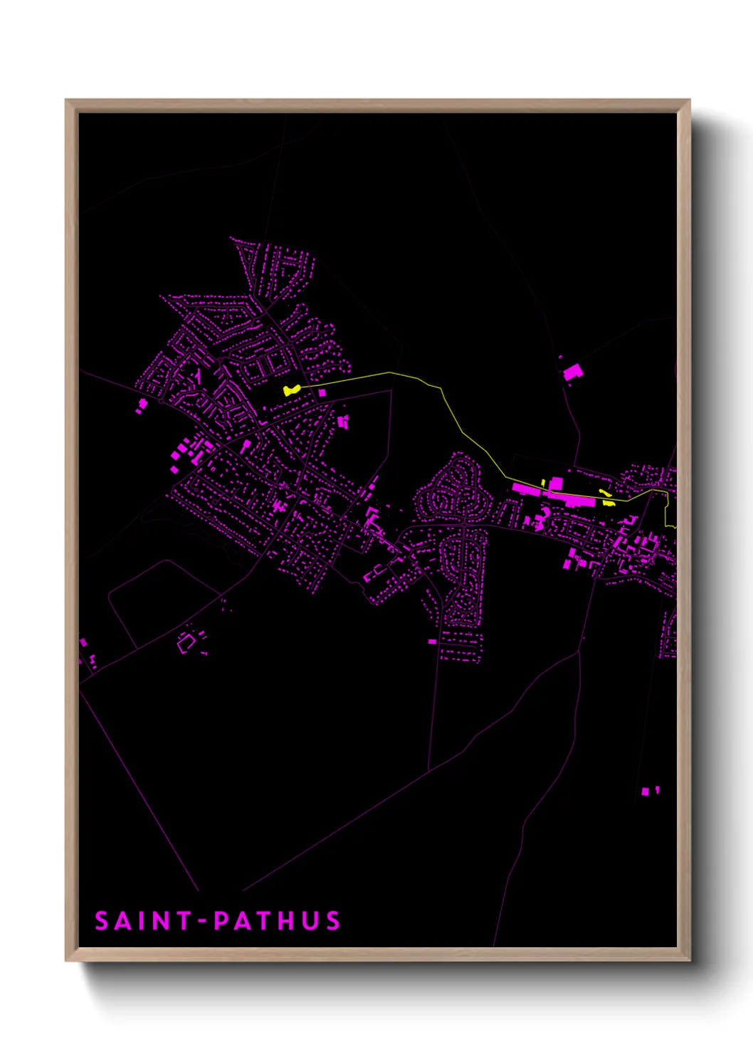 Une affiche de carte sur Saint-Pathus