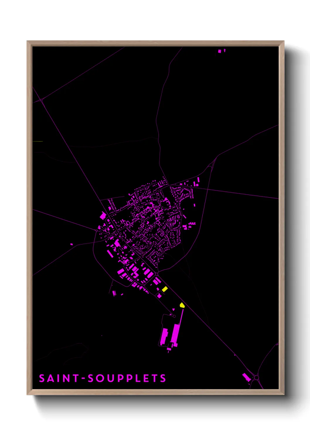 Une affiche de carte sur Saint-Soupplets