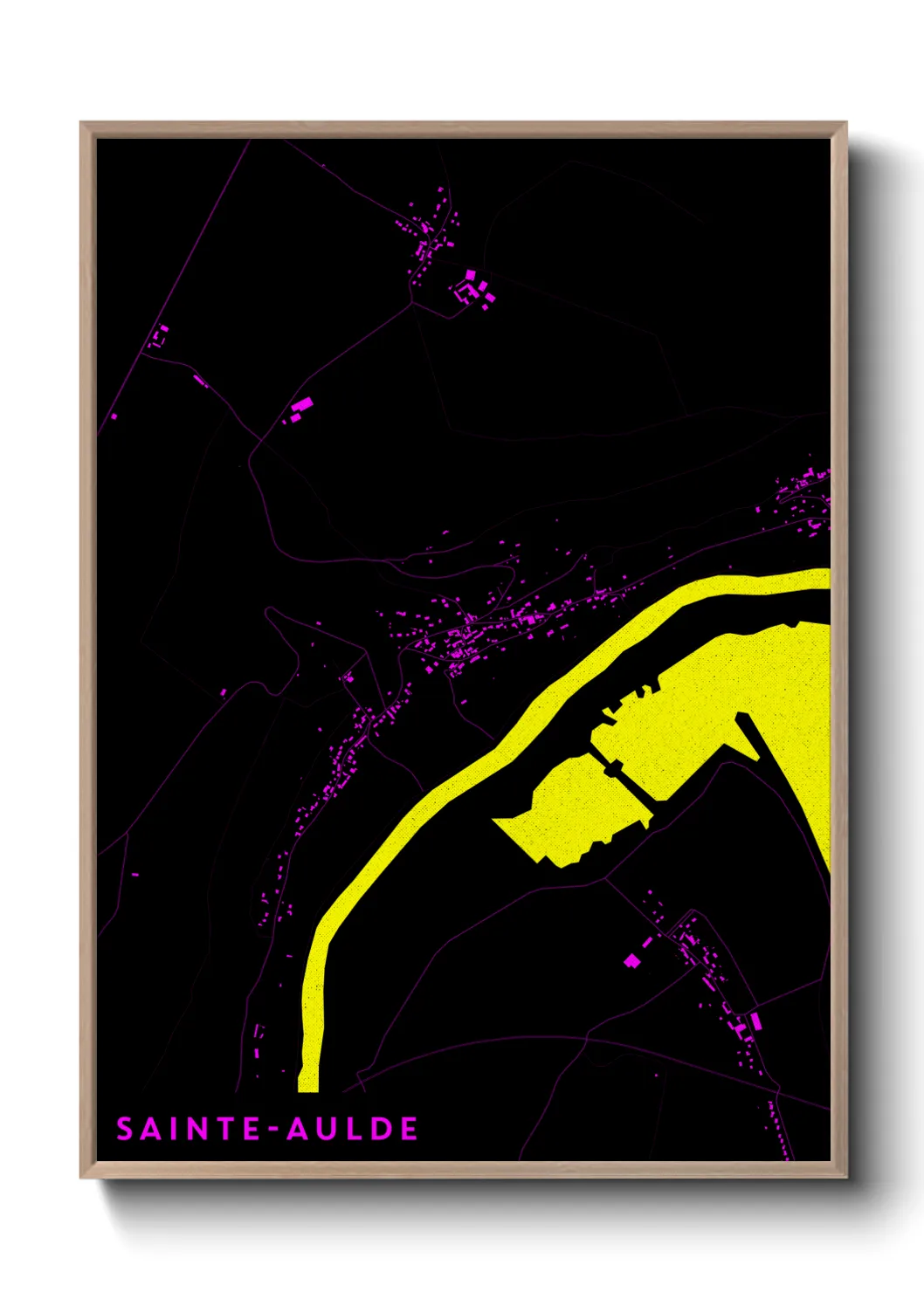 Une affiche de carte sur Sainte-Aulde