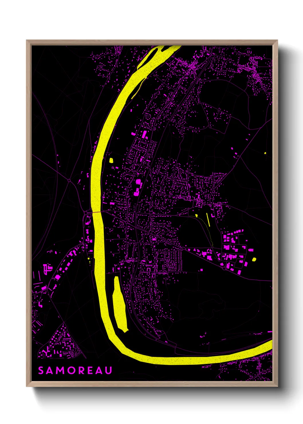 Une affiche de carte sur Samoreau