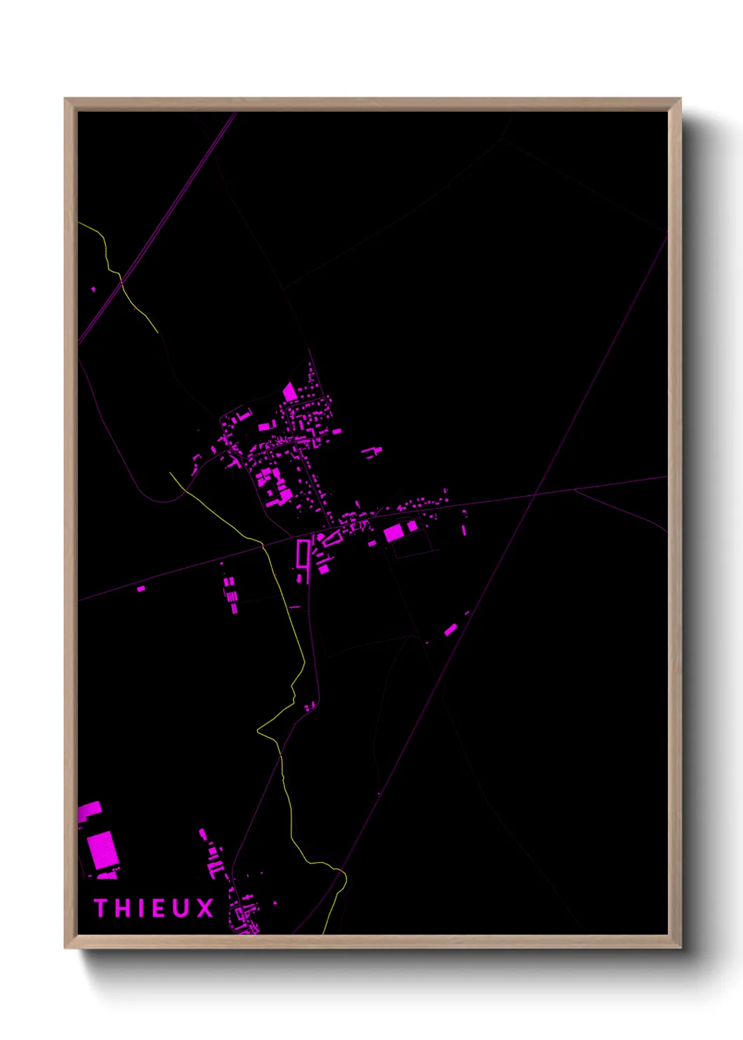 Une affiche de carte sur Thieux