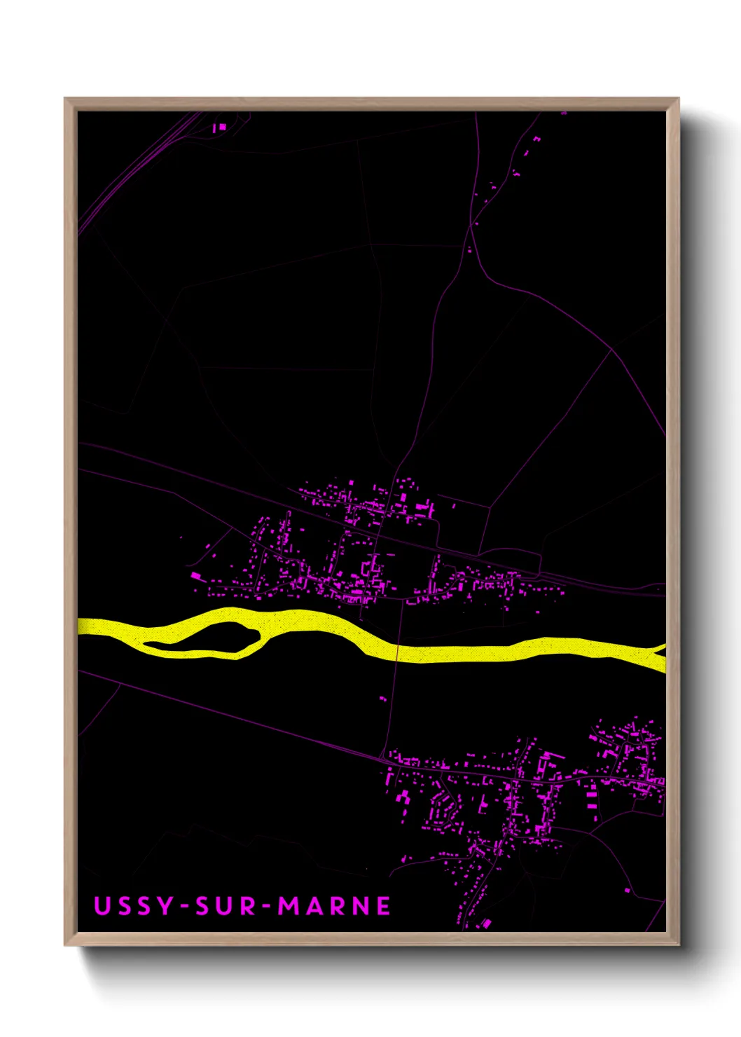 Une affiche de carte sur Ussy-sur-Marne