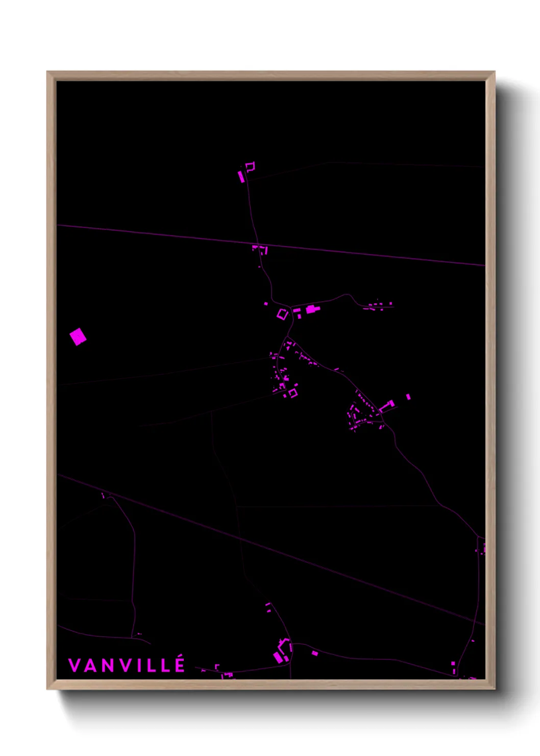 Une affiche de carte sur Vanvillé