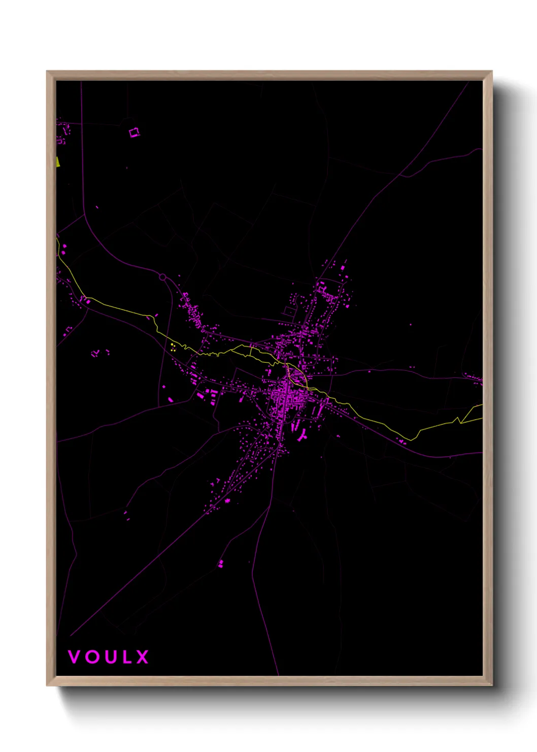 Une affiche de carte sur Voulx